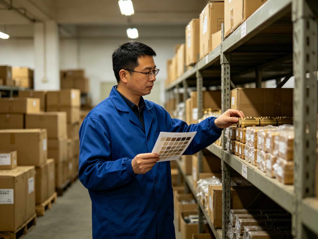 YIHUANHUI quality control inspector conducting pre-shipment goods inspection
